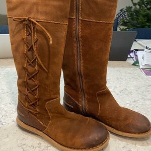 BORN Tarla Distressed Suede Leather Zip up Boots Size 9